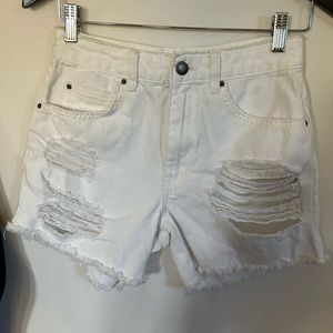 Cut white billabong distressed